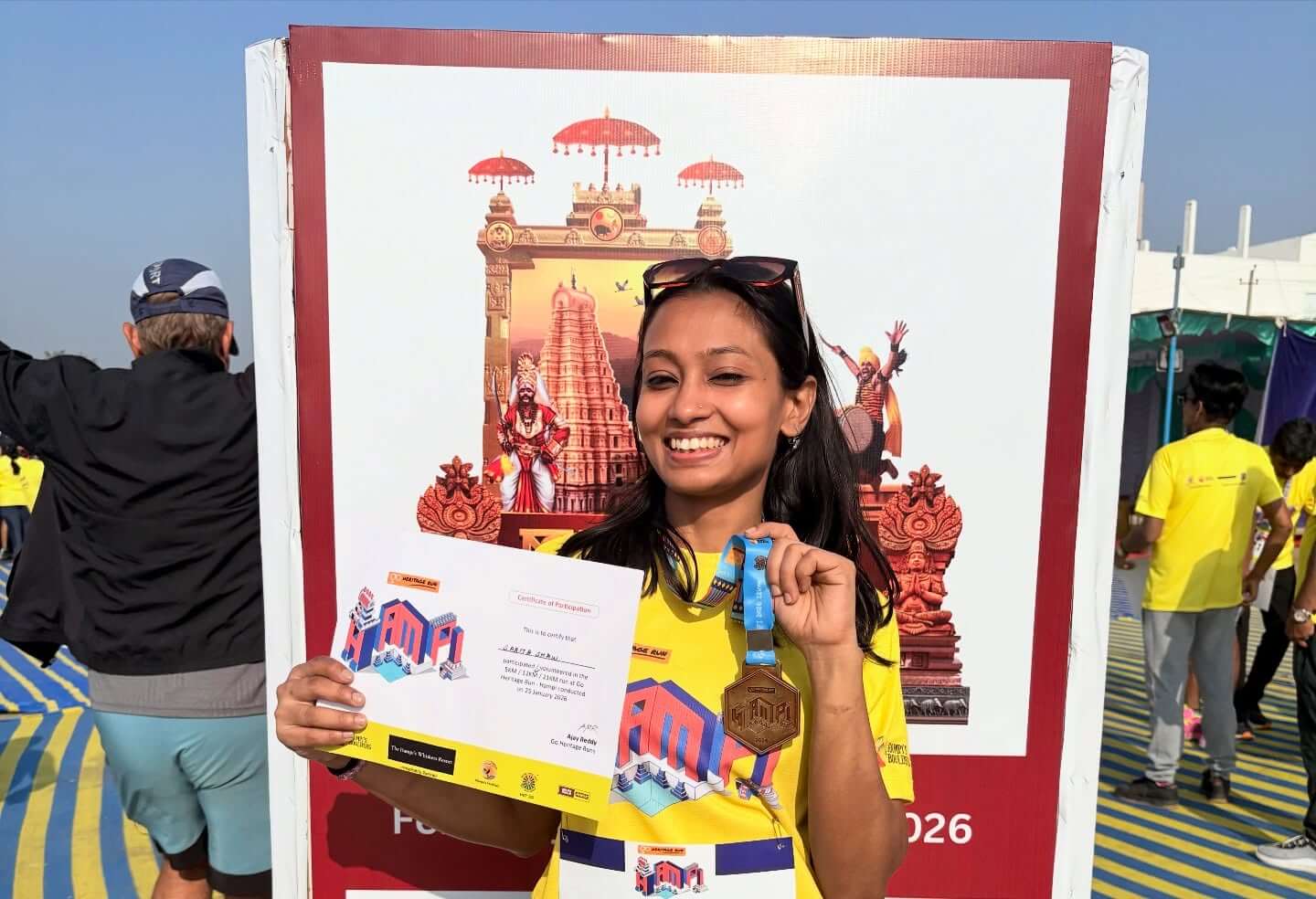 Proud finisher moment